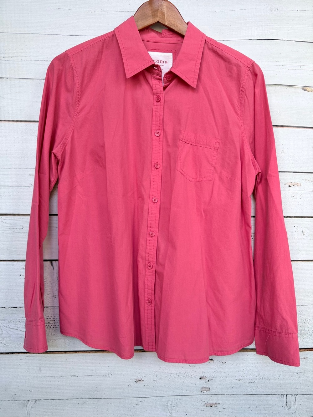 Sonoma Life + Style Everyday Shirt Long Sleeve Button Down Blouse - Large